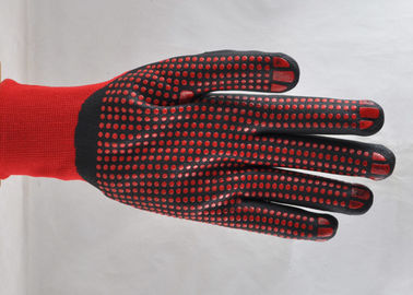 Nitrile Dots Style Safety Work Gloves 95% Nylon Material Excellent Dexterity